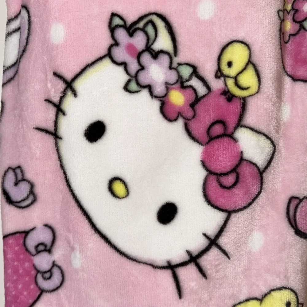 Hello Kitty‎ Pink Easter Throw Blanket 50x70 Sanrio Spring NWT